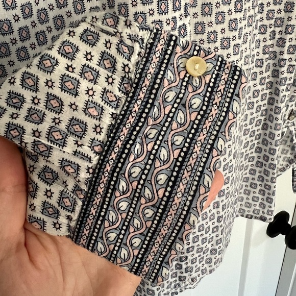 Scotch & Soda: Women’s Button-Up Shirt Blouse Blue White Pink: Size US 4 - Picture 3 of 9